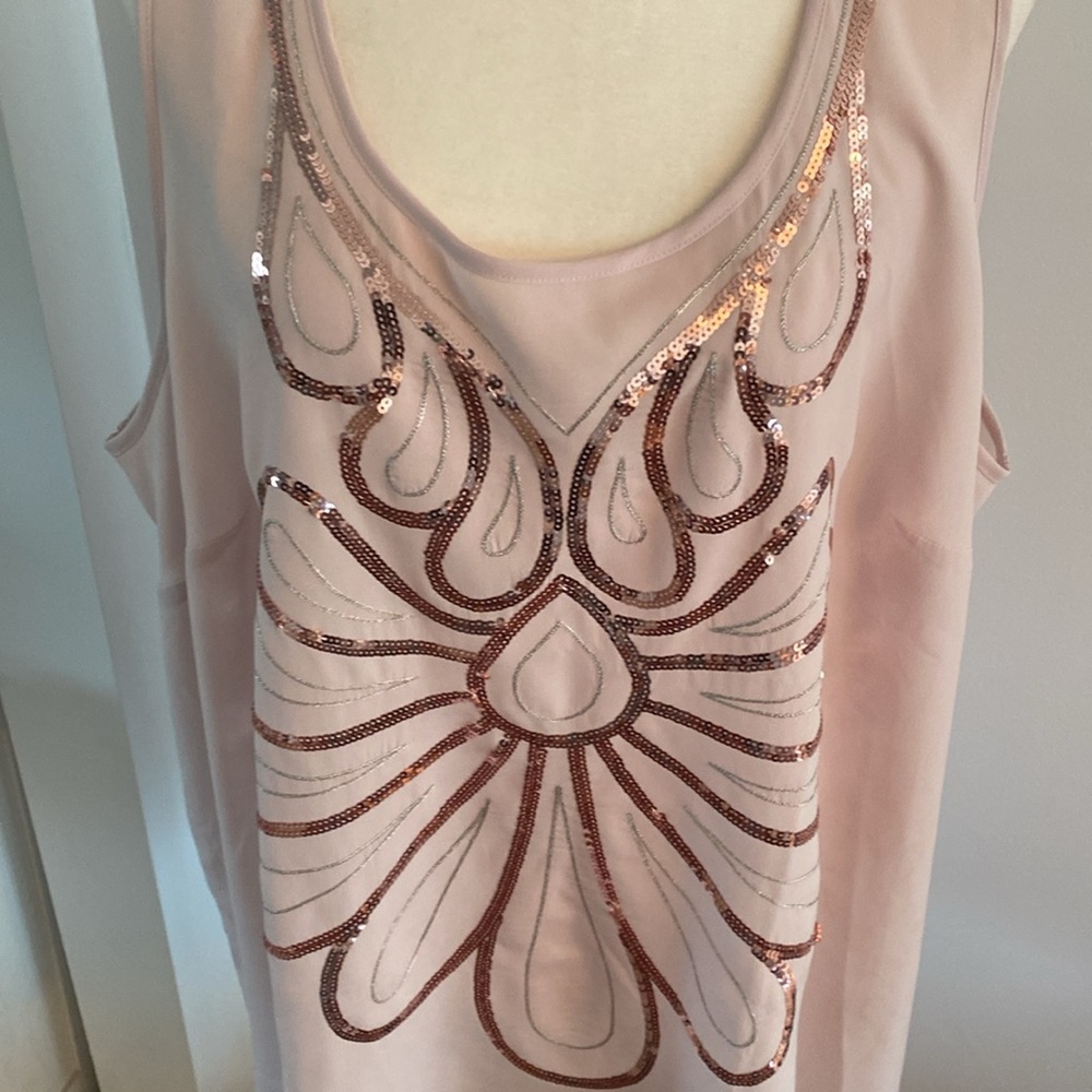 Lane Bryant beaded dressy tank top - Picture 2 of 10